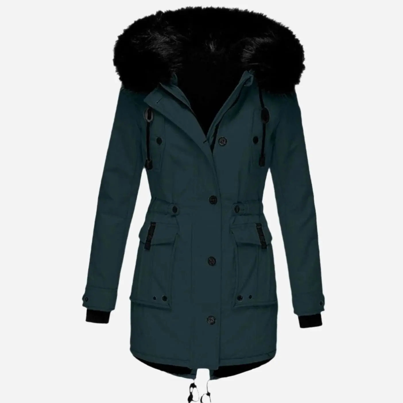 Women's Thick Faux Fur Hooded Insulated Parka Coat