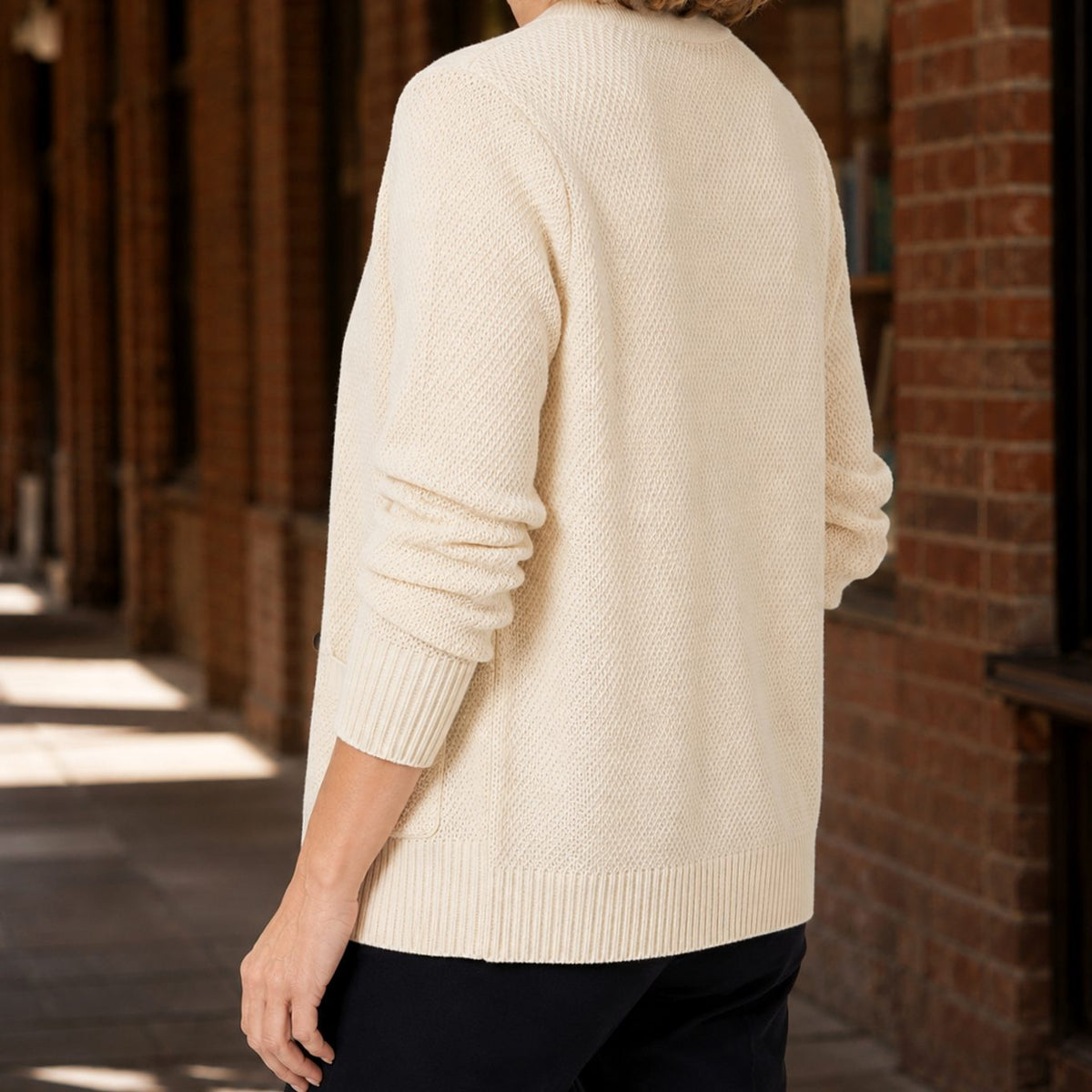 Women's V-Neck Button-Front Knitted Cardigan