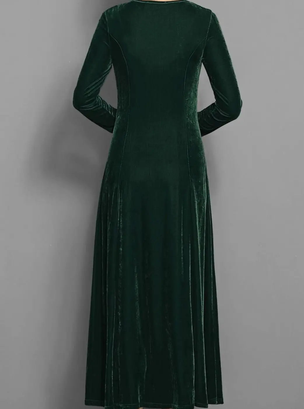 Women's Velvet Long Sleeve Formal Party Dress Maxi