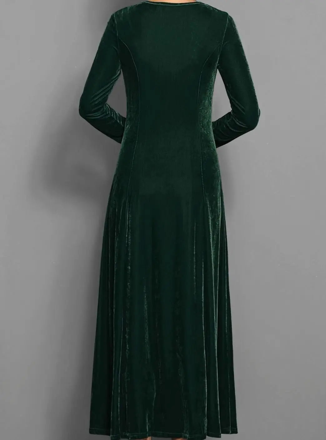 Women's Velvet Long Sleeve Formal Party Dress Maxi