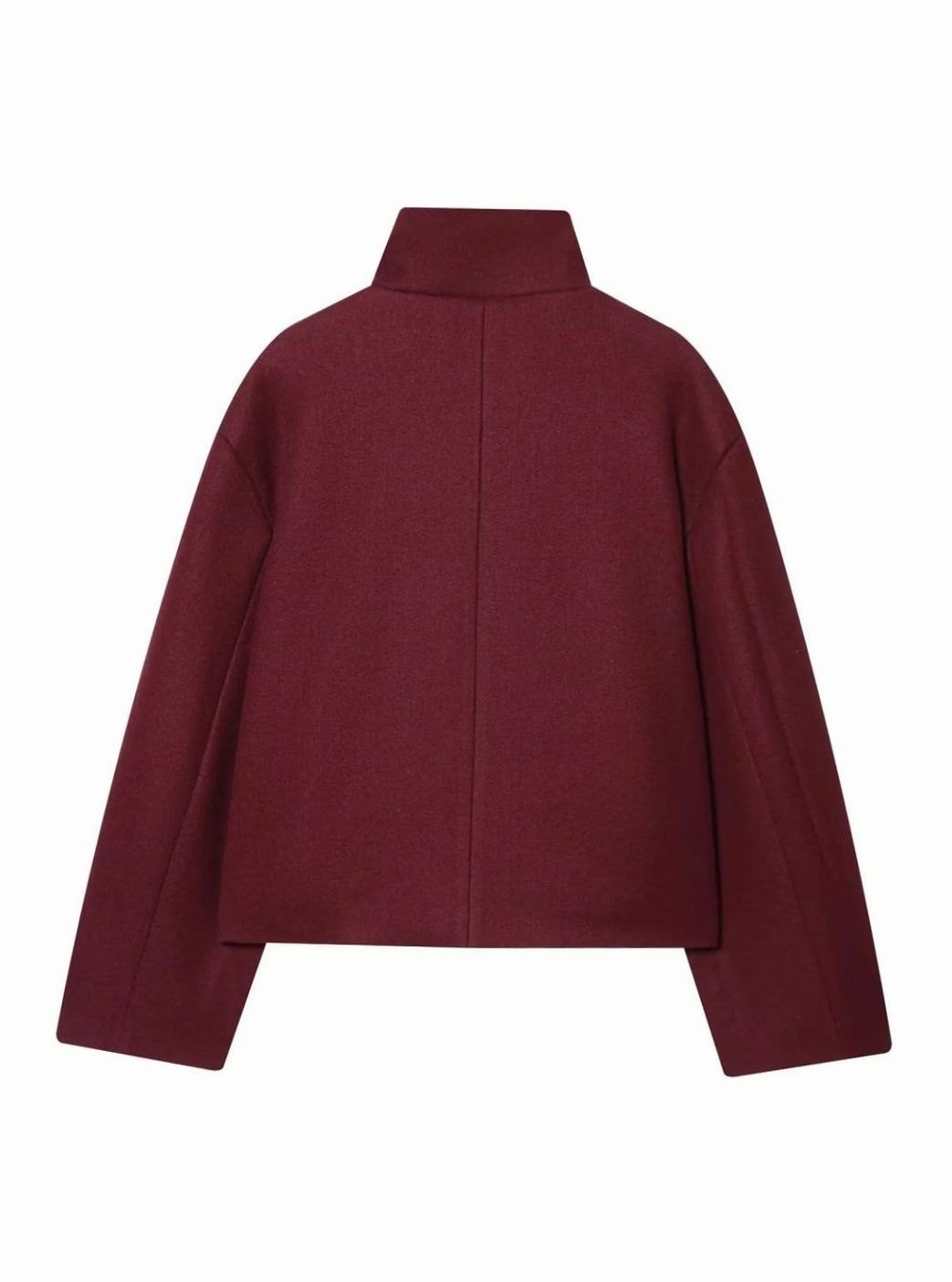 Women's Vintage Wool Blend Stand Collar Short Coat