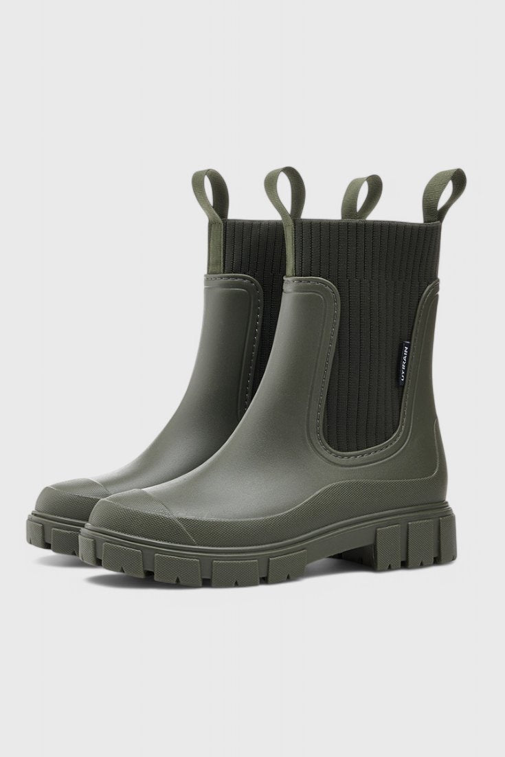 Women's Waterproof Boots Chelsea Style Ankle - Green