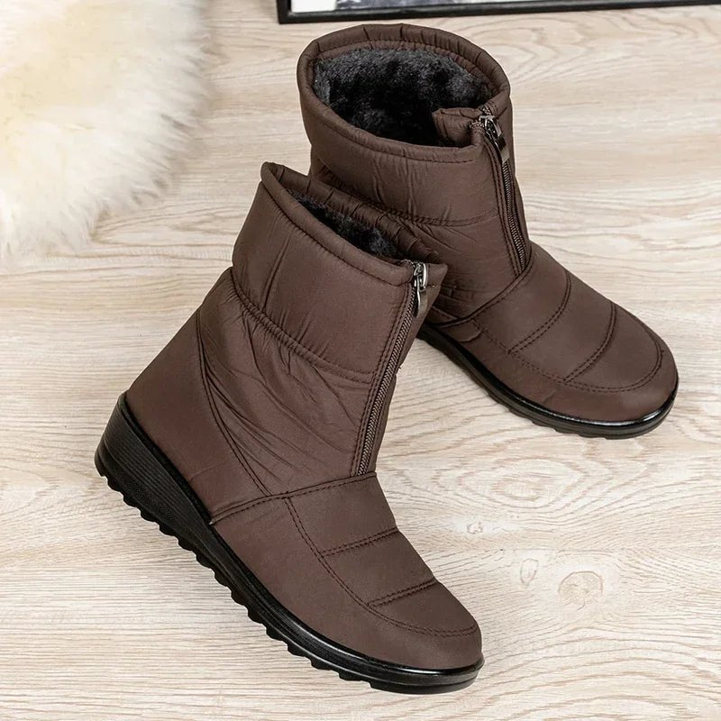 Women's Waterproof Boots Quilted Winter Ankle