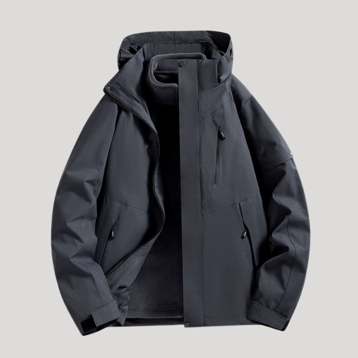 Women's Waterproof Hooded Relaxed-Fit Winter Jacket Fleece-Lined Collar