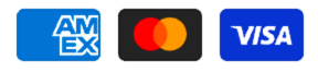 American Express, Mastercard, Visa